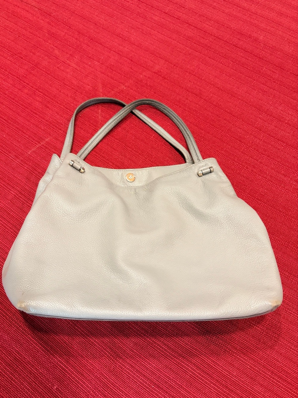Vince Camuto Pebbled Leather Hobo Shoulder Bag Gray